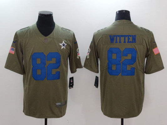 Men's Dallas Cowboys Jason Witten #82 Brown Game Jersey