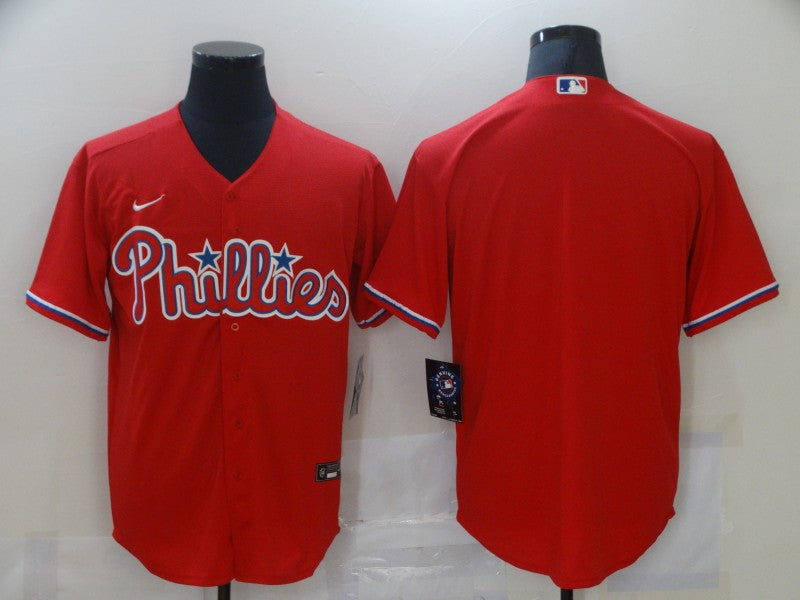 Men's Philadelphia Phillies Red Replica Blank Jersey