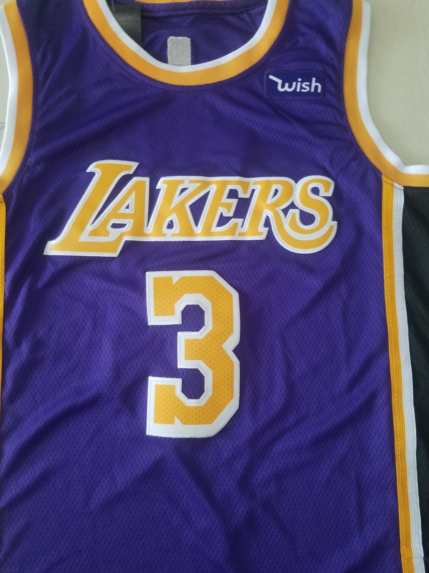 Men's Los Angeles Lakers Anthony Davis Purple #3 Swingman Jersey