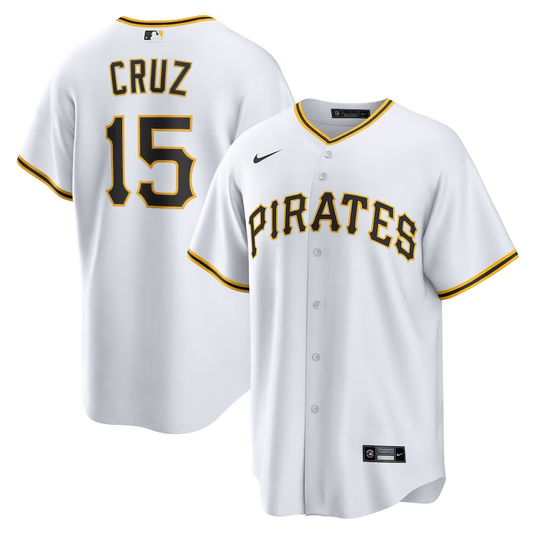 Men's Pittsburgh Pirates Oneil Cruz #15 White Home Replica Jersey