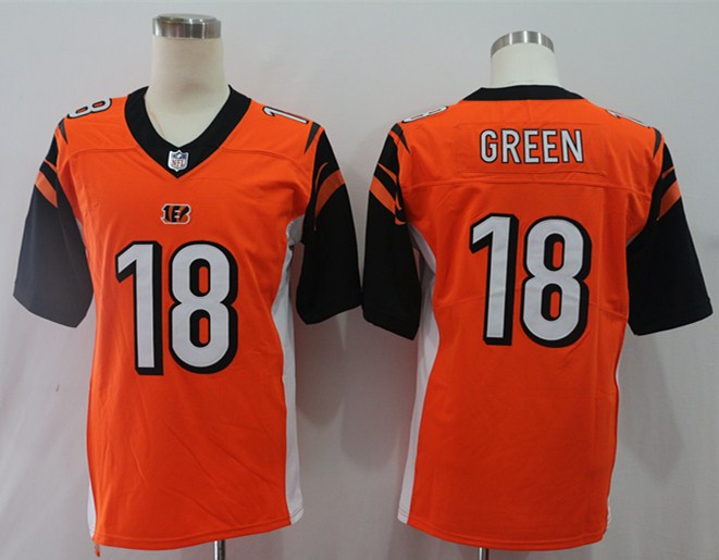 Men's Cincinnati Bengals A.J. Green #18 Orange Game Jersey