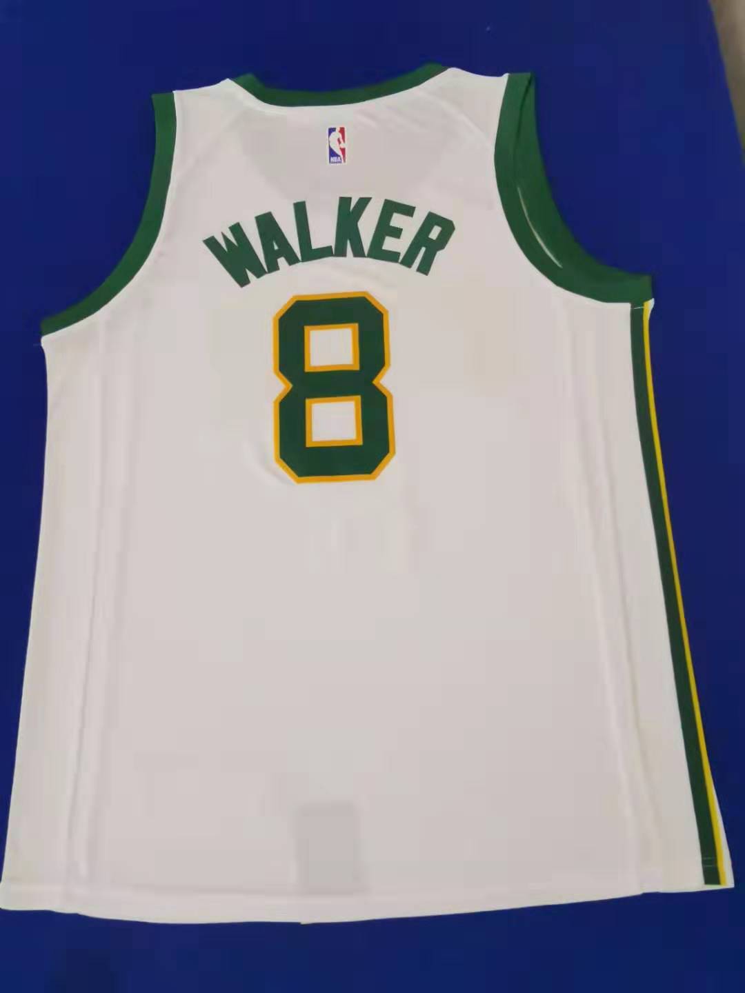 Men's Boston Celtics Kemba Walker #8 White Game Jersey