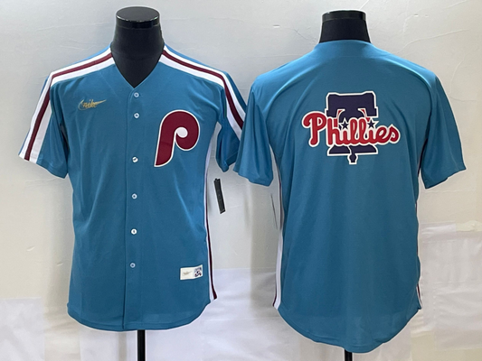 Men's Philadelphia Phillies Blue Replica Team Jersey