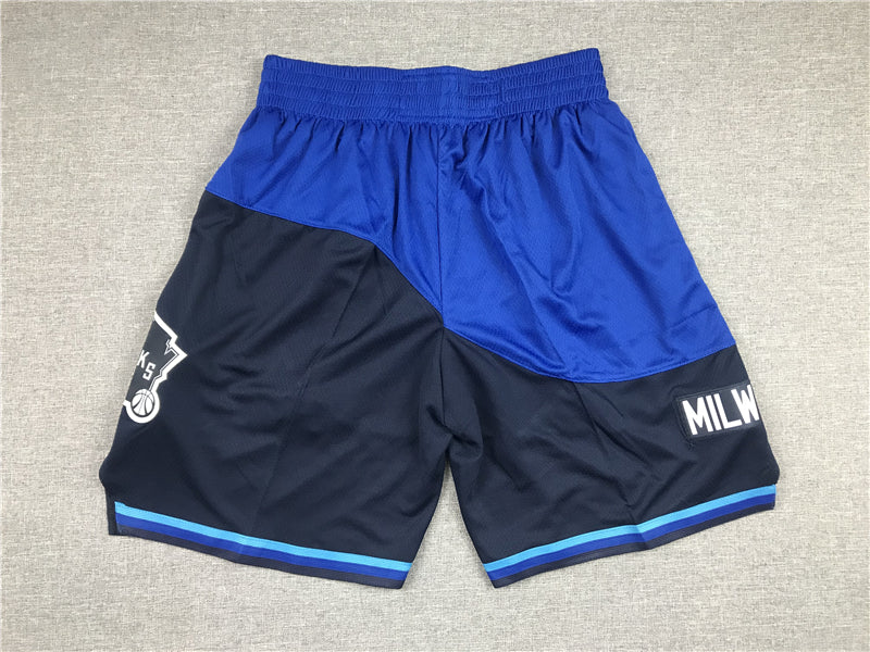 Men's Milwaukee Bucks Blue/Navy City Edition Basketball Shorts