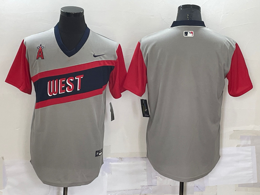 Men's Los Angeles Angels Gray Replica Blank Jersey