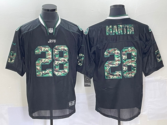 Men's New York Jets Curtis Martin #28 Black Player Jersey