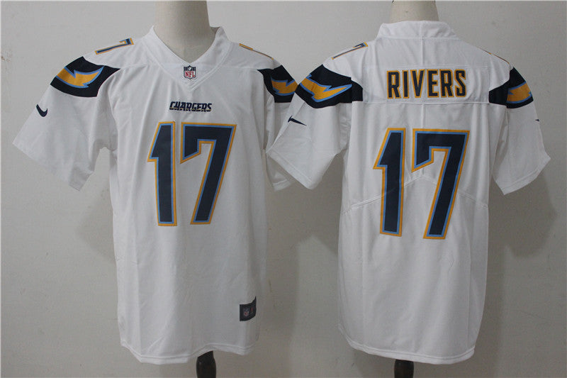 Men's Los Angeles Chargers Philip Rivers #17 White Game Jersey