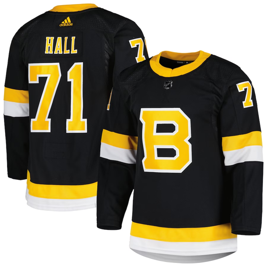 Men's Boston Bruins Taylor Hall #71 Black Replica Jersey