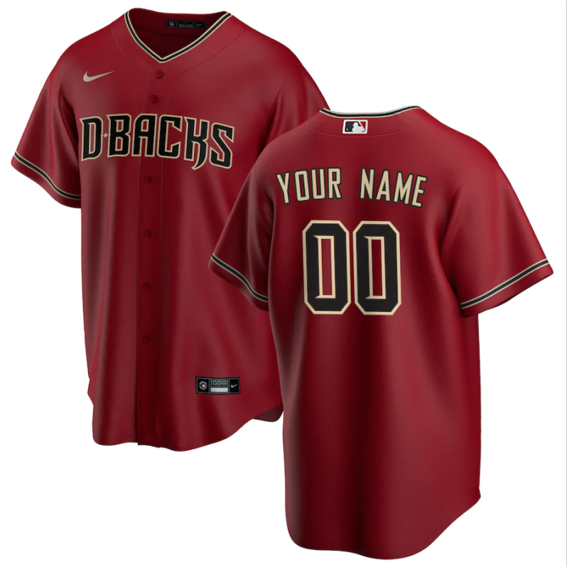 Custom Men Youth Women Arizona Diamondbacks Red Stitched Baseball Jersey