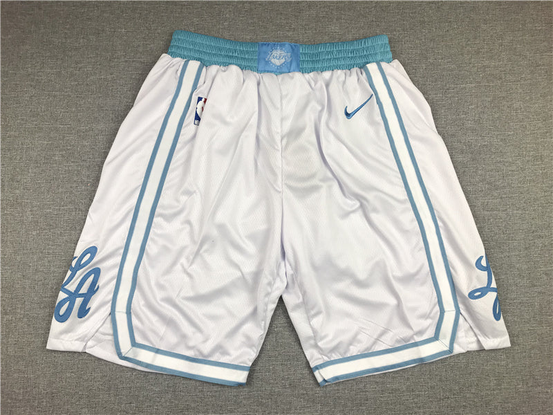 Men's Los Angeles Lakers White City Edition Basketball Shorts