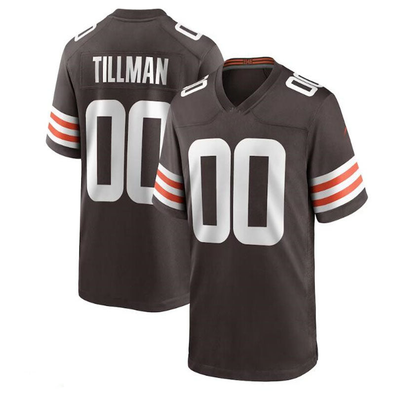 Custom Cleveland Browns Cedric Tillman Brown 2023 Draft Pick Game Jersey Stitched American Football Jerseys