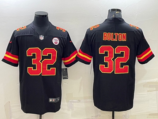 Men's Kansas City Chiefs Nick Bolton #32 Black Game Jersey