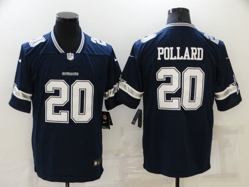 Men's Dallas Cowboys Tony Pollard #20 Navy Game Player Jersey