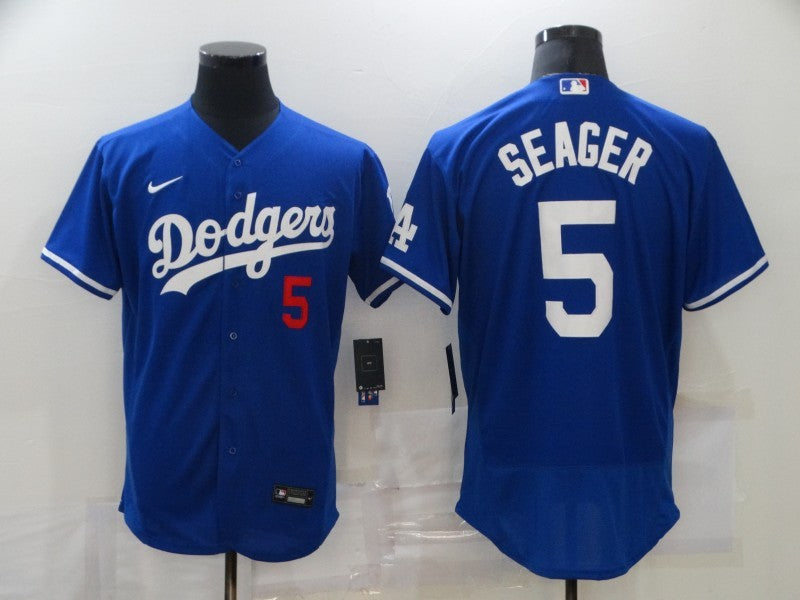 Men's Los Angeles Dodgers Corey Seager #5 Blue Replica Player Jersey