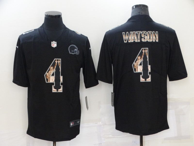 Men's Cleveland Browns Deshaun Watson #4 Black Game Jersey