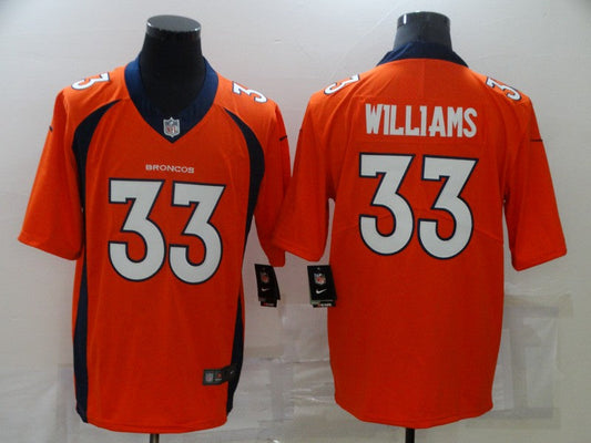 Men's Denver Broncos Javonte Williams #33 Orange Game Jersey