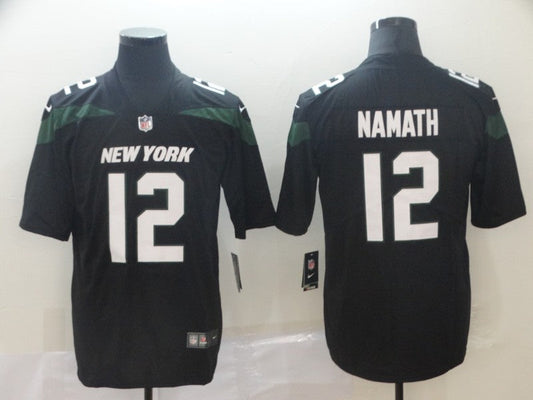 Men's New York Jets Joe Namath Black Game Jersey