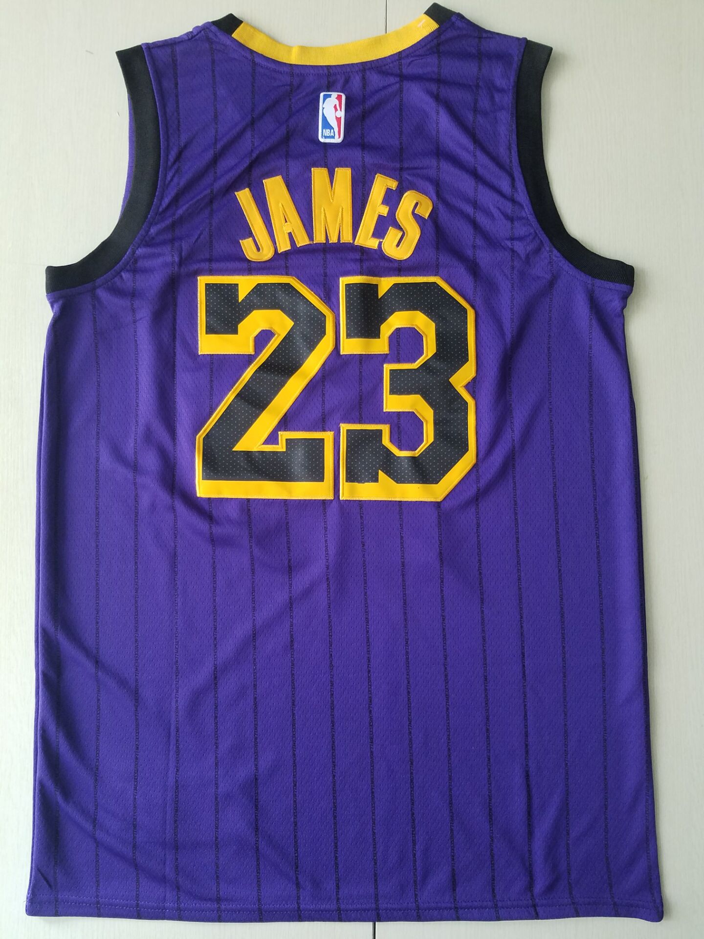 Men's Los Angeles Lakers LeBron James #23 Purple Swingman Jersey - City Edition