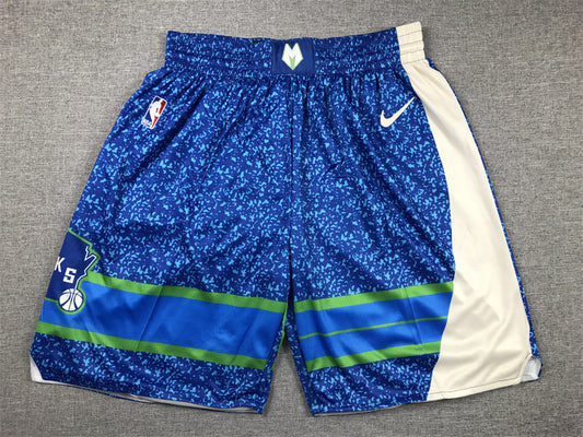 Men's Milwaukee Bucks Blue 2023/24 Swingman City Edition Shorts