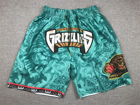 Men's Memphis Grizzlies Tiger Year Limited Edition Green Basketball Shorts