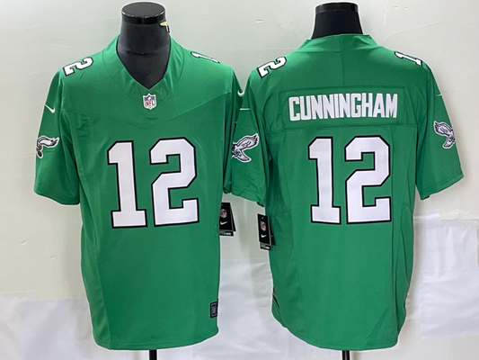 Men's Philadelphia Eagles Randall Cunningham #12 Kelly Green Game Jersey