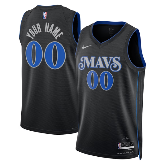 Men's Dallas Mavericks Black 2023/24 Custom Swingman Jersey - City Edition