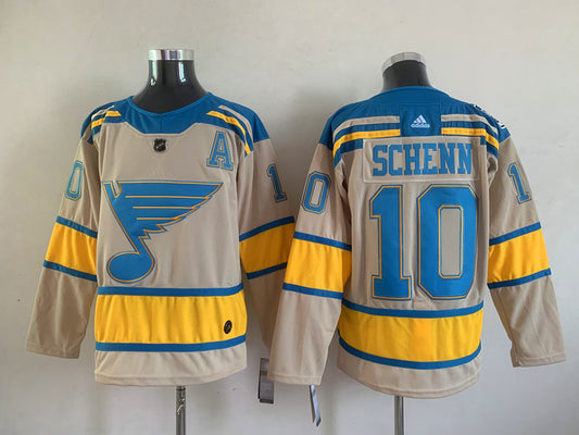 Men's St. Louis Blues Brayden Schenn #10 Cream Breakaway Player Jersey