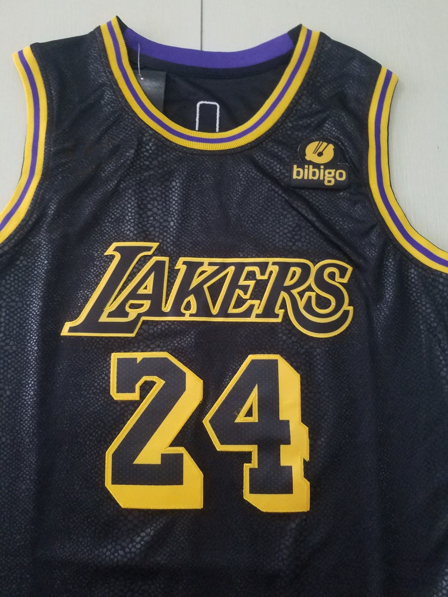 Men's Los Angeles Lakers Kobe Bryant #24 Black City Edition Swingman Jersey