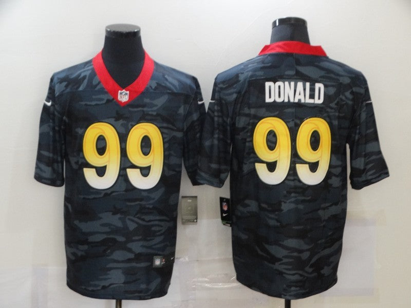 Men's Los Angeles Rams Aaron Donald #99 Gray Camouflage Game Jersey