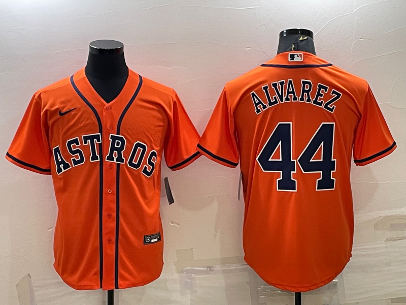 Men's Houston Astros Yordan Alvarez #44 Orange Replica Player Jersey