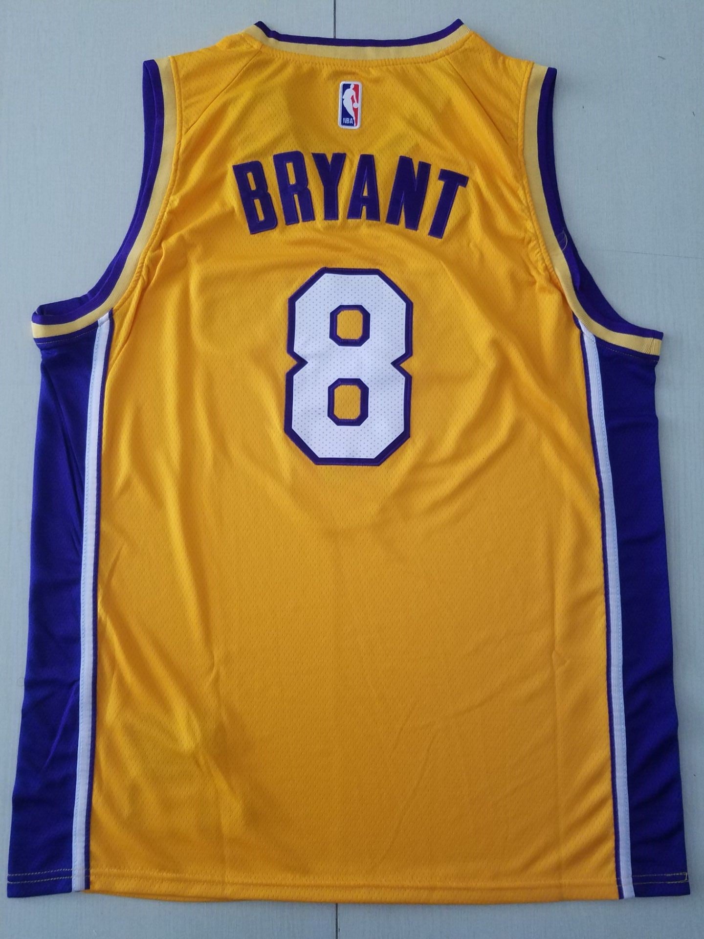 Men's Los Angeles Lakers Kobe Bryant Yellow #8 Swingman Player Jersey