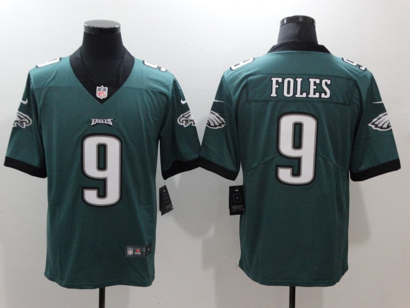 Men's Philadelphia Eagles Nick Foles #9 Midnight Green Game Jersey