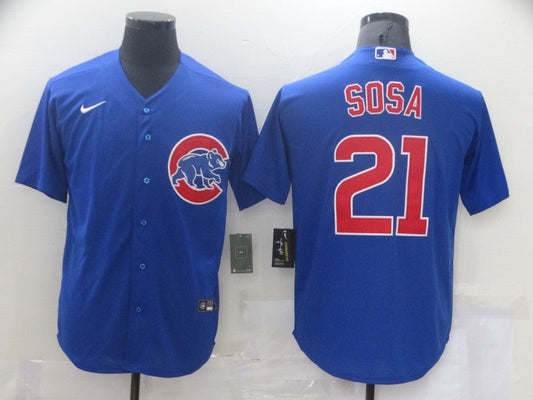 Men's Chicago Cubs Sammy Sosa #21 Blue Replica Baseball Jersey