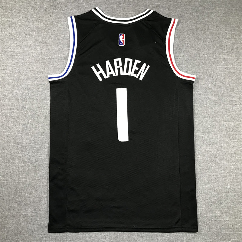 Men's LA Clippers James Harden #1 Black 2022/23 Swingman Jersey - City Edition