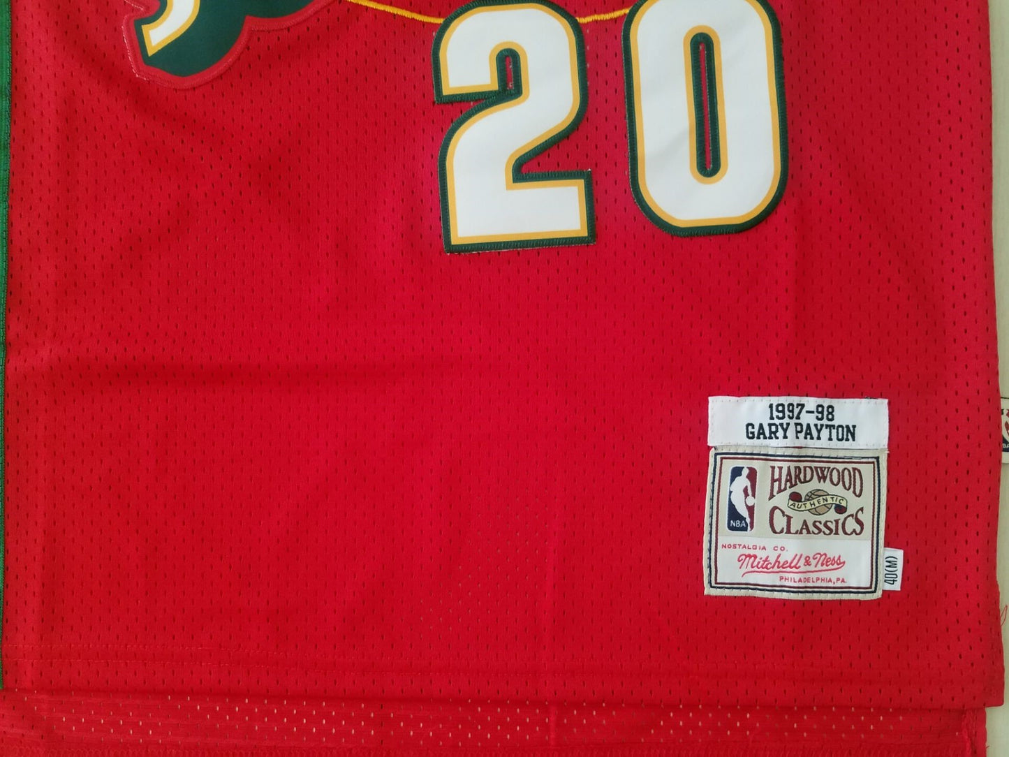 Men's Seattle SuperSonics Gary Payton 1997-98 Hardwood Classics Swingman Jersey