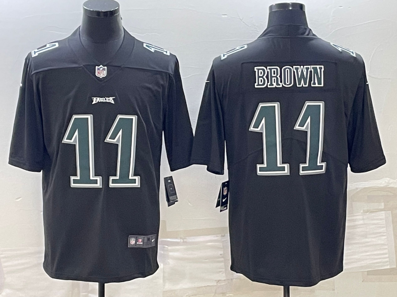 Men's Philadelphia Eagles A.J. Brown #11 Black Alternate Player Jersey