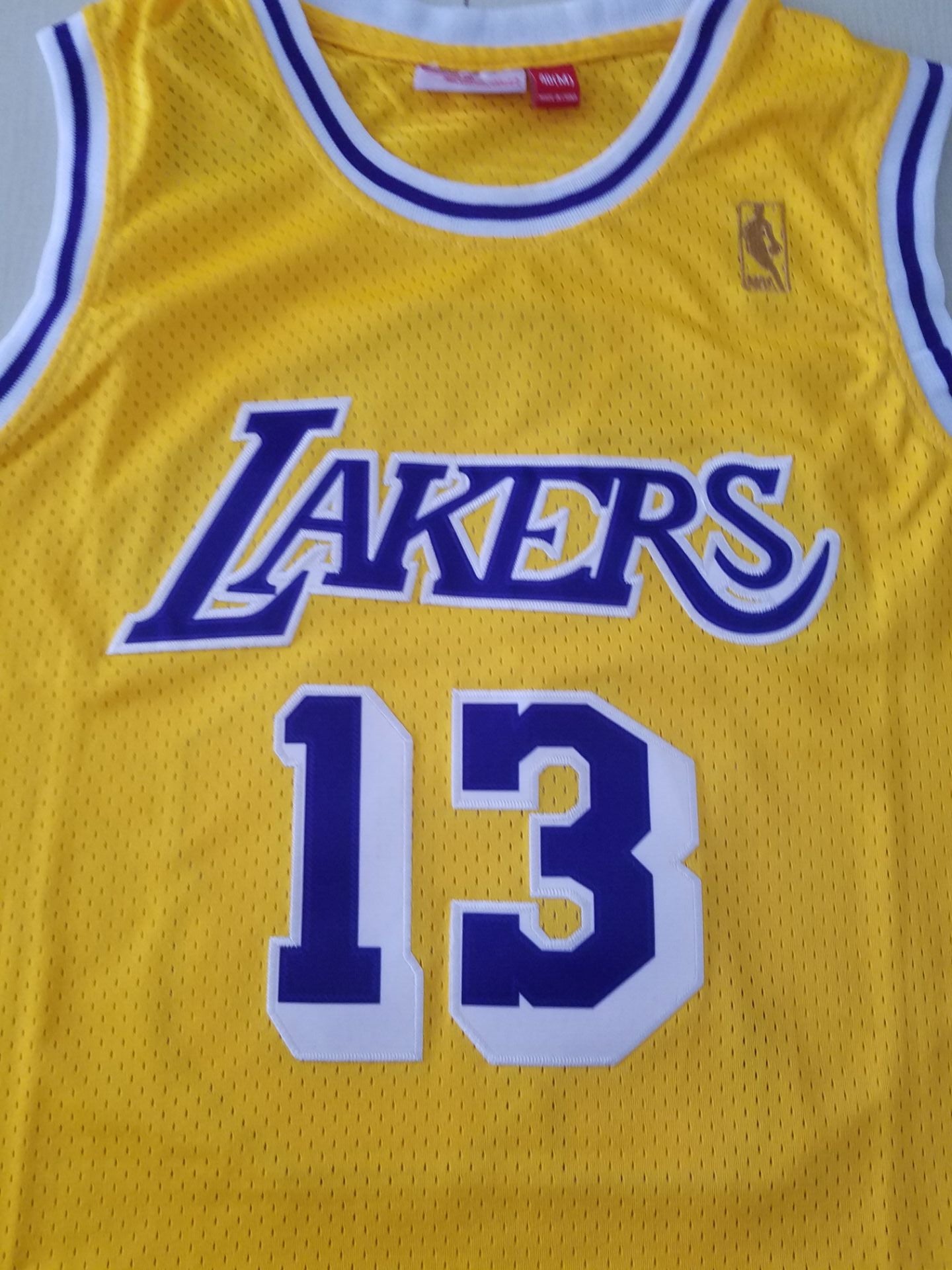 Men's Los Angeles Lakers Wilt Chamberlain #13 Yellow Classics Swingman Jersey