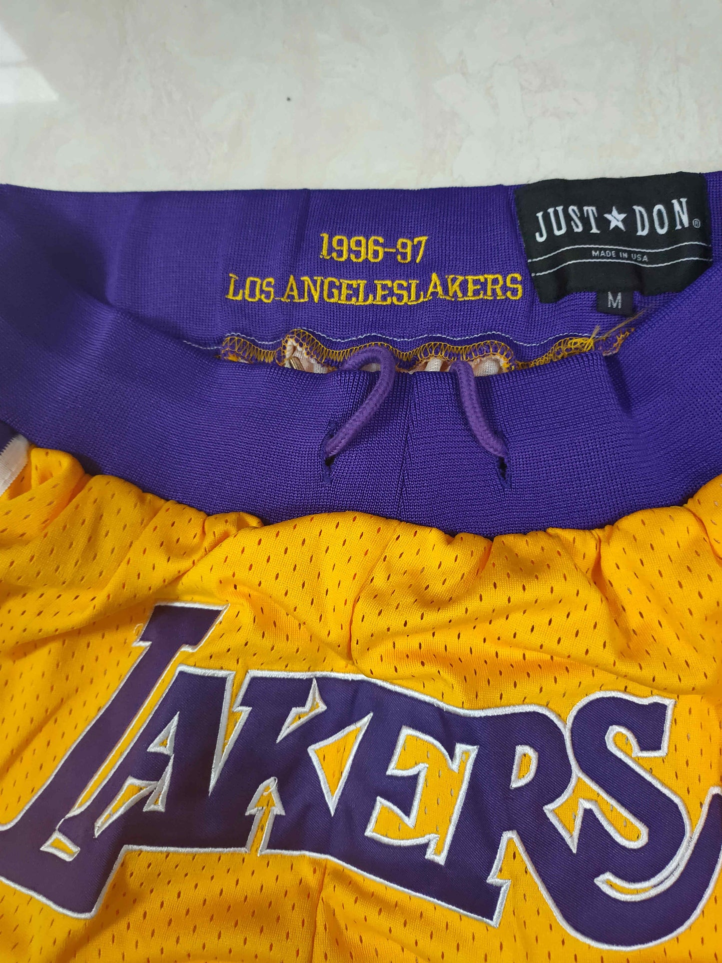 Men's Mitchell & Ness Los Angeles Lakers 1996-97 Throwback Authentic Pro Shorts