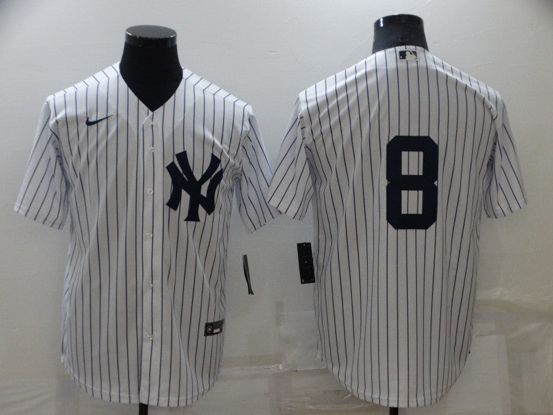 Men's New York Yankees Yogi Berra #8 White Replica Player Name Jersey