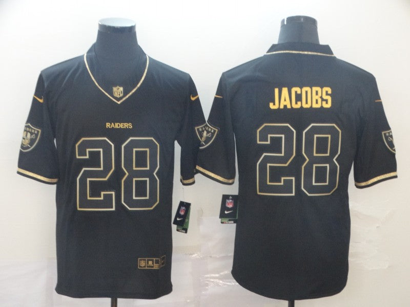 Men's Las Vegas Raiders Josh Jacobs #28 Black Player Game Jersey