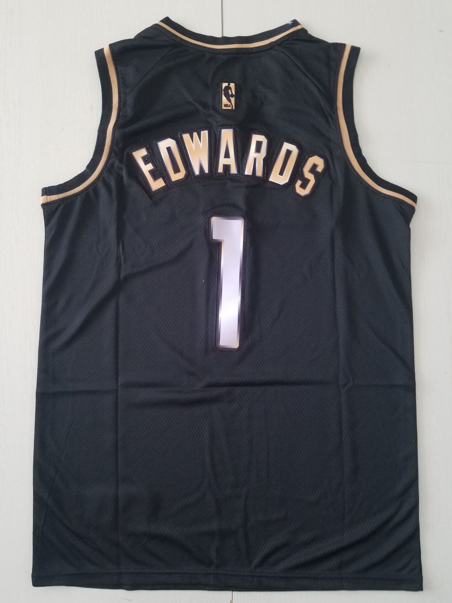 Men's Minnesota Timberwolves Anthony Edwards #1 Black Swingman Jersey