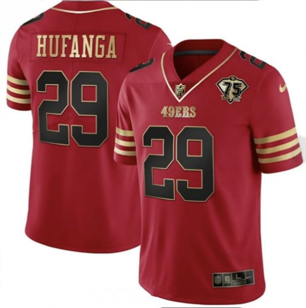 Men's San Francisco 49ers Talanoa Hufanga #29 Red Game Player Jersey