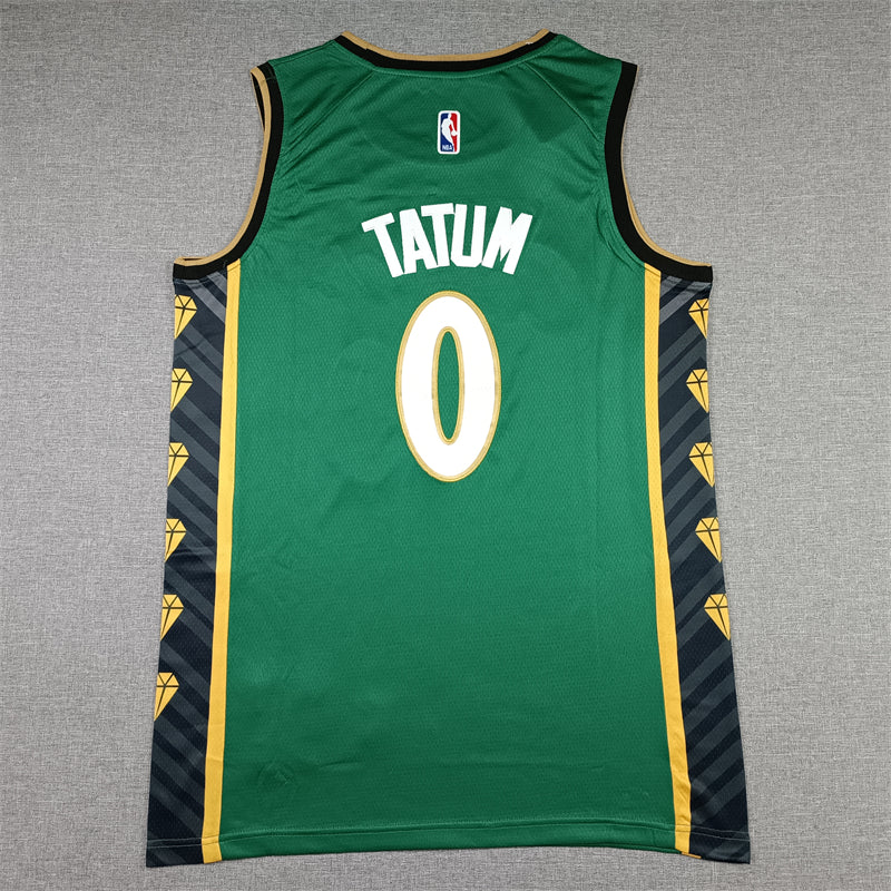 Men's Boston Celtics Jayson Tatum #0 Green 2022/23 Swingman Jersey - City Edition