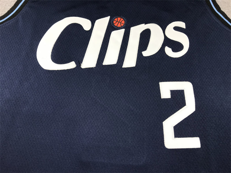 Men's LA Clippers Kawhi Leonard #2 Navy 2023/24 Swingman Jersey - City Edition