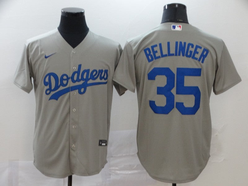 Men's Los Angeles Dodgers Cody Bellinger #35 Gray Replica Baseball Jersey