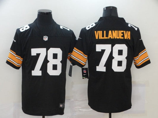 Men's Pittsburgh Steelers Alejandro Villanueva #78 Black Player Game Jersey