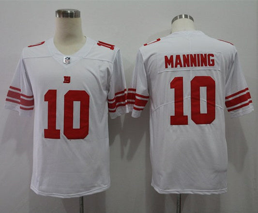 Men's New York Giants Eli Manning #10 White Game Player Jersey