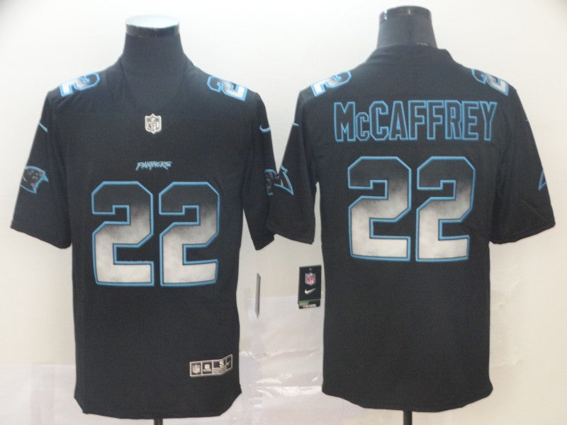 Men's Carolina Panthers #22 Christian McCaffrey Black Alternate Game Jersey