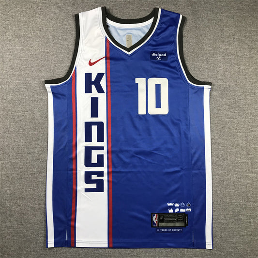 Men's Sacramento Kings Domantas Sabonis #10 Blue 2023/24 Swingman Jersey - City Edition