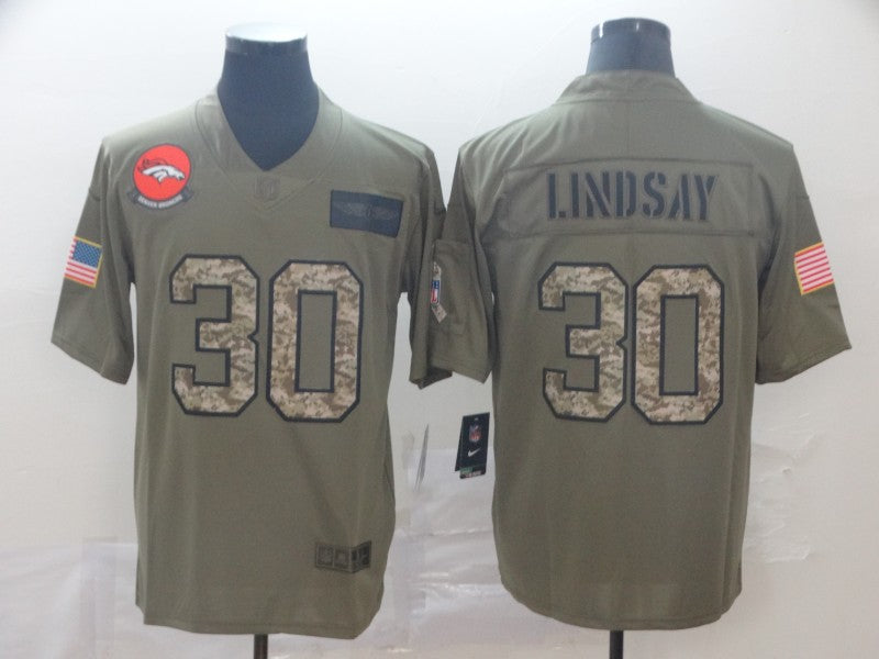 Men's Denver Broncos Phillip Lindsay #30 Brown Player Game Jersey